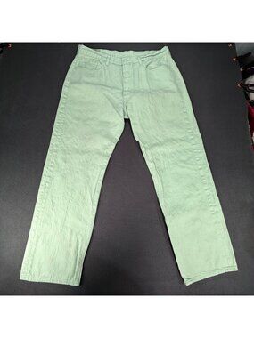 Levi's Men's 501 Original Straight Fit Buttonfly Jeans Mint green Mens Sz 40X34